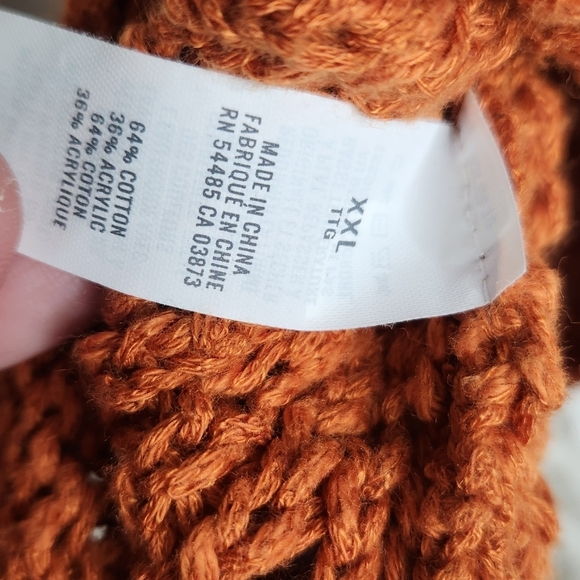Aerie Orange Brown Open Knit Tank Top size XXL - Picture 5 of 5